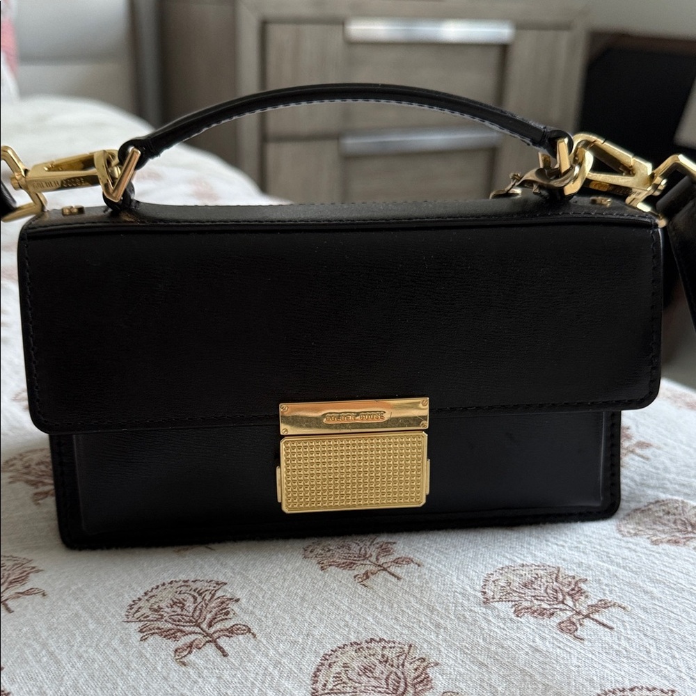 Golden Goose Black Mini Bag with Gold Accents
